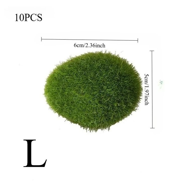 10Piece Artificial Moss Stone Set Versatile Garden Home Decor 8