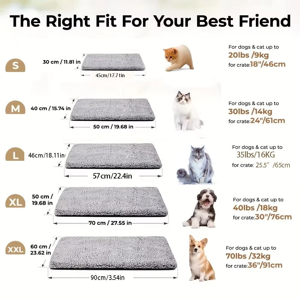 Winter Warming Pet Mattress Super Warm Washable Cushion For Cats Dogs 6