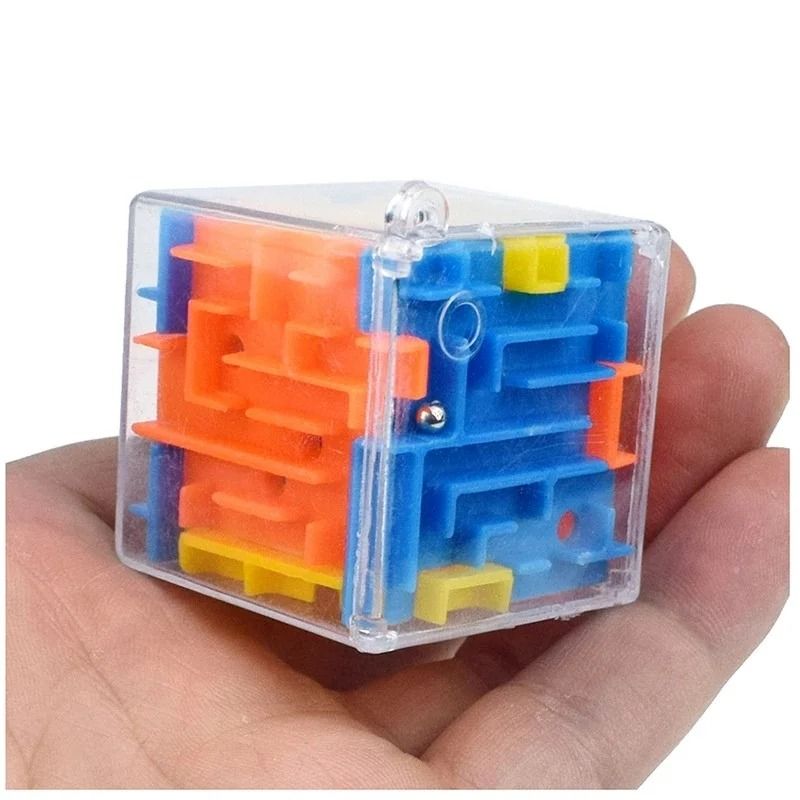 Mini 3D Maze Magic Cube 6Sided Transparent Speed Puzzle 0