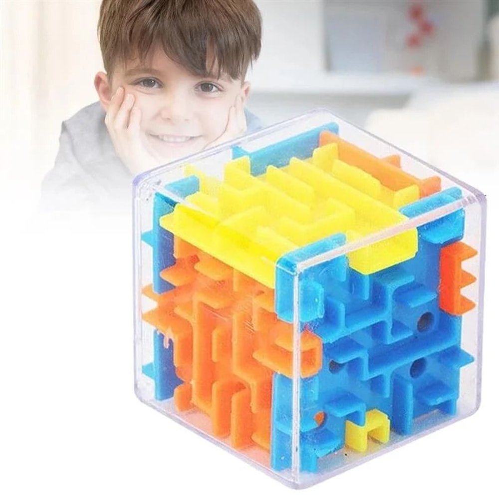 Mini 3D Maze Magic Cube 6Sided Transparent Speed Puzzle 4