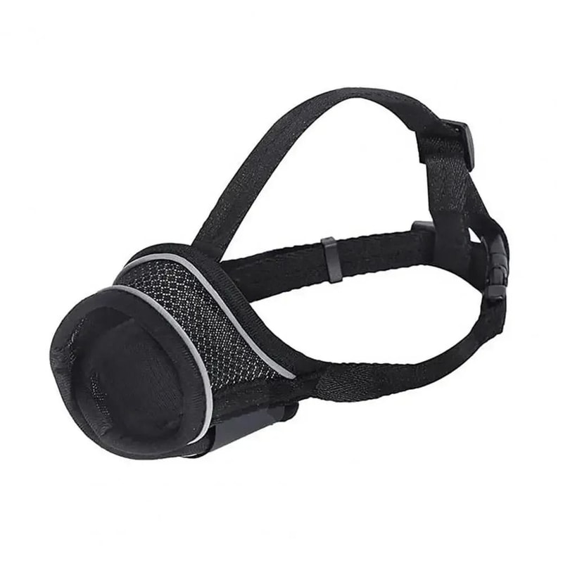 Breathable Adjustable Dog Muzzle Soft Mesh AntiBite AntiChewing Guard 6