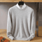 Mens Pure Mink Cashmere Sweater O Neck Knit Pullover For Autumn And Winter 15