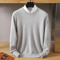Mens Pure Mink Cashmere Sweater O Neck Knit Pullover For Autumn And Winter 15