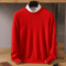 Mens Pure Mink Cashmere Sweater O Neck Knit Pullover For Autumn And Winter 18