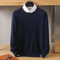 Mens Pure Mink Cashmere Sweater O Neck Knit Pullover For Autumn And Winter 19