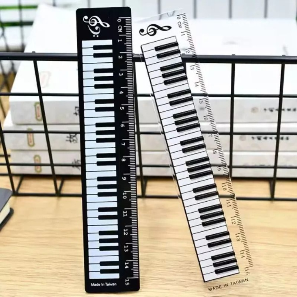 Creative Music Ruler Piano Design Measuring Tool Bookmark 0