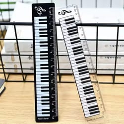creative music ruler piano design measuring tool & bookmark