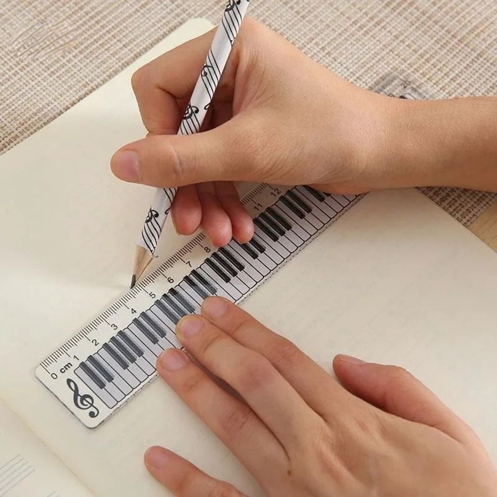 Creative Music Ruler Piano Design Measuring Tool Bookmark 3