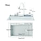 White Nano Stainless Steel Kitchen Sink Double Waterfall Smart Digital Display Set 5