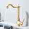 Retro Brass Antique Bronze Kitchen Faucet Deck Mounted Single Handle Mixer 9