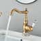 Retro Brass Antique Bronze Kitchen Faucet Deck Mounted Single Handle Mixer 7