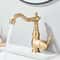 Retro Brass Antique Bronze Kitchen Faucet Deck Mounted Single Handle Mixer 8