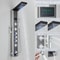 Black LED Light Shower Panel System Modern Waterfall SPA Massage Column 13