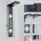Black LED Light Shower Panel System Modern Waterfall SPA Massage Column 16