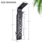 Black LED Light Shower Panel System Modern Waterfall SPA Massage Column 5