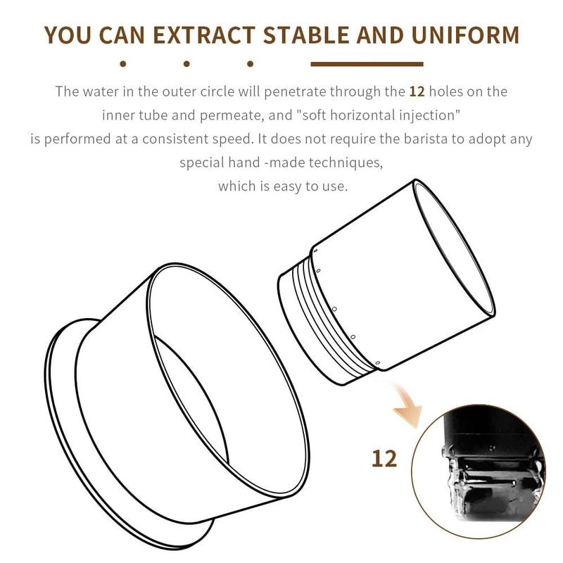 Coffee Brewer Cup Detachable Espresso Filter With Replacement Papers 4