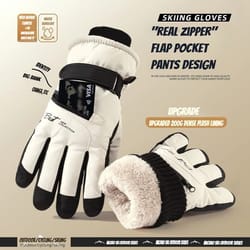 winter cycling & ski gloves – waterproof thermal protection with touchscreen pocket