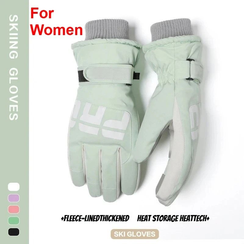 Winter Cycling Ski Gloves Waterproof Thermal Protection With Touchscreen Pocket 18