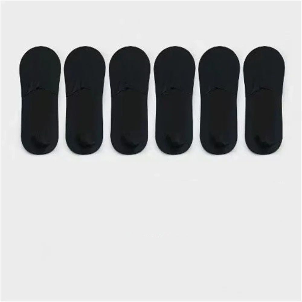 6Pack Mens Invisible Ice Silk Boat Socks UltraThin Odor Resistant 13