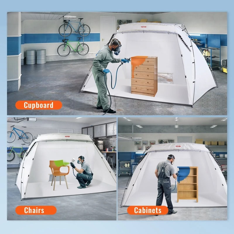 Portable Paint Booth Shelter Foldable Spray Painting Tent 1