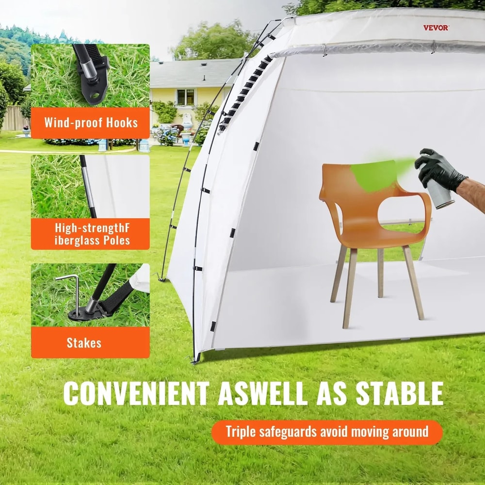 Portable Paint Booth Shelter Foldable Spray Painting Tent 2