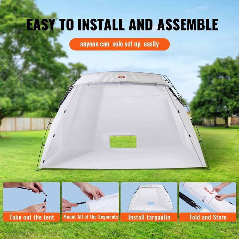 Portable Paint Booth Shelter Foldable Spray Painting Tent 4