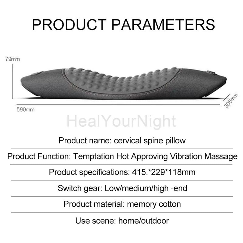 Heated Vibrating Waist Support Sleep Pad With Electric Massage 3