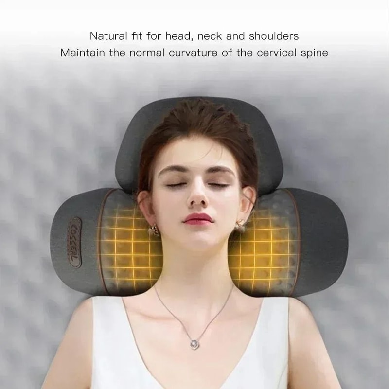 Heated Neck And Shoulder Traction Massager With Electric Vibration 2