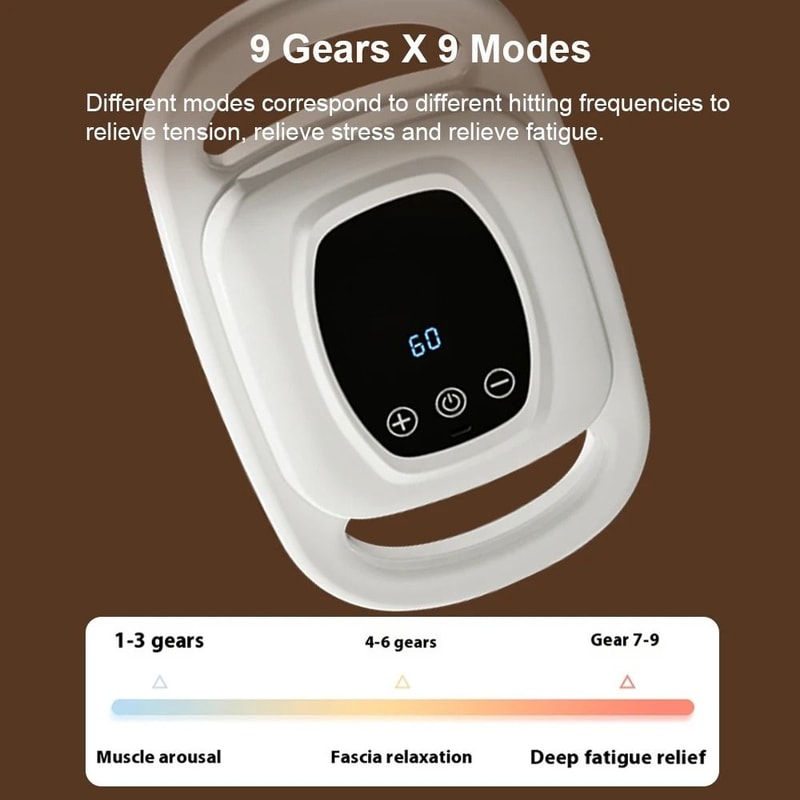 Deep Tissue Percussion Fascia Gun With Six Interchangeable Heads 3