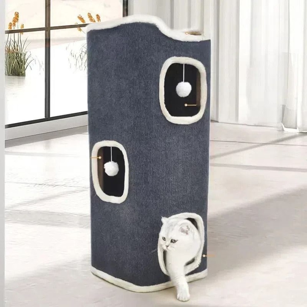 MultiTiered Luxury Cat Villa And Winter Pet Cave 1