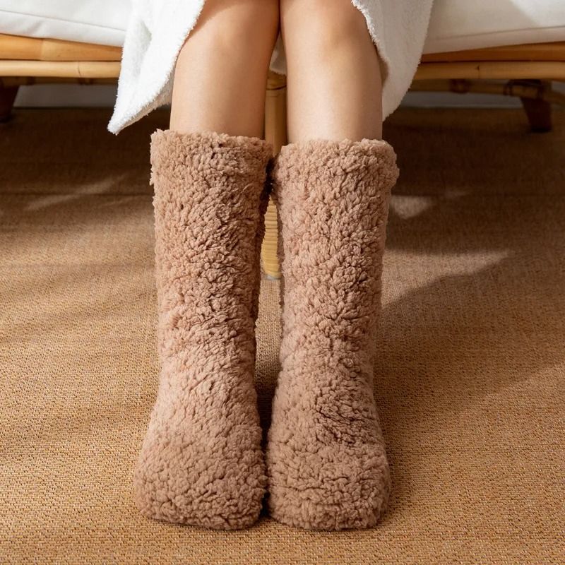 Thickened Winter Woven Thermal Cashmere Floor Socks 10