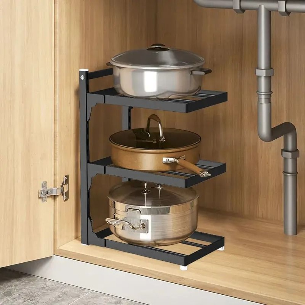 MultiLayer Adjustable Pot And Kitchen Sink Storage Rack 5