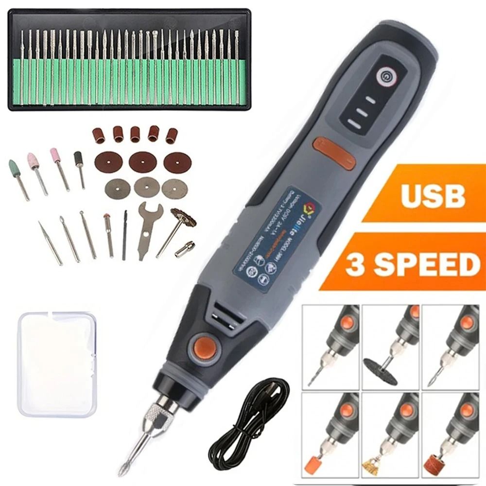HighSpeed 21000 RPM USB Cordless Rotary Tool And Engraving Set 1