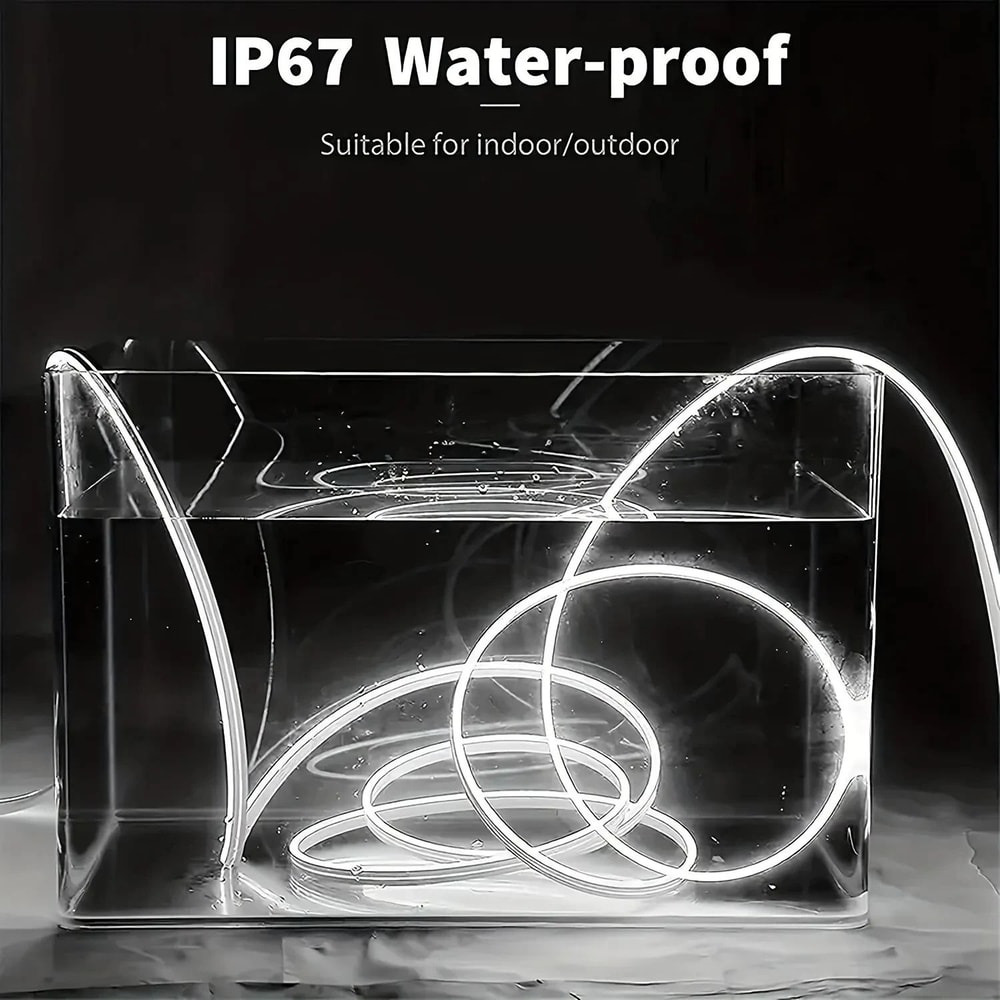 Dimmable Silicone Neon LED Strip Light With Touch Switch 4