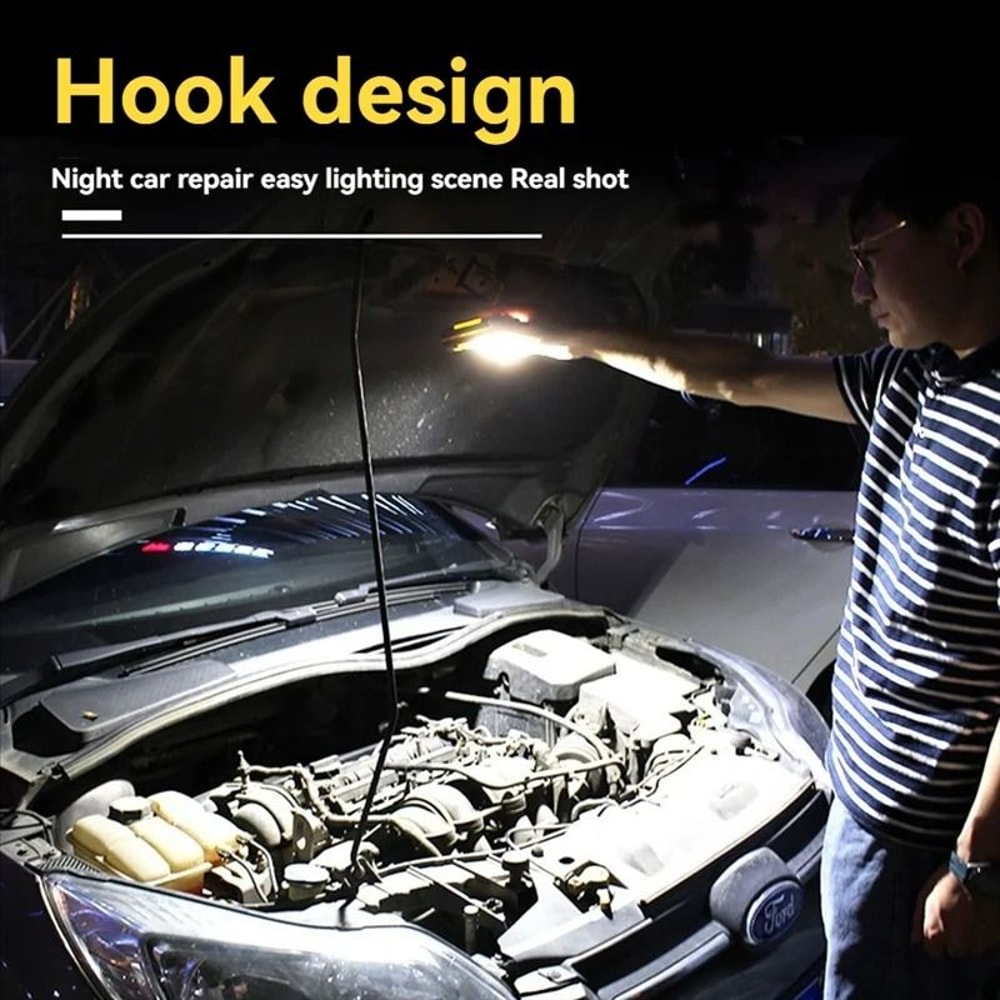 Multifunctional Portable Outdoor LED Flashlight And COB Work Light 2