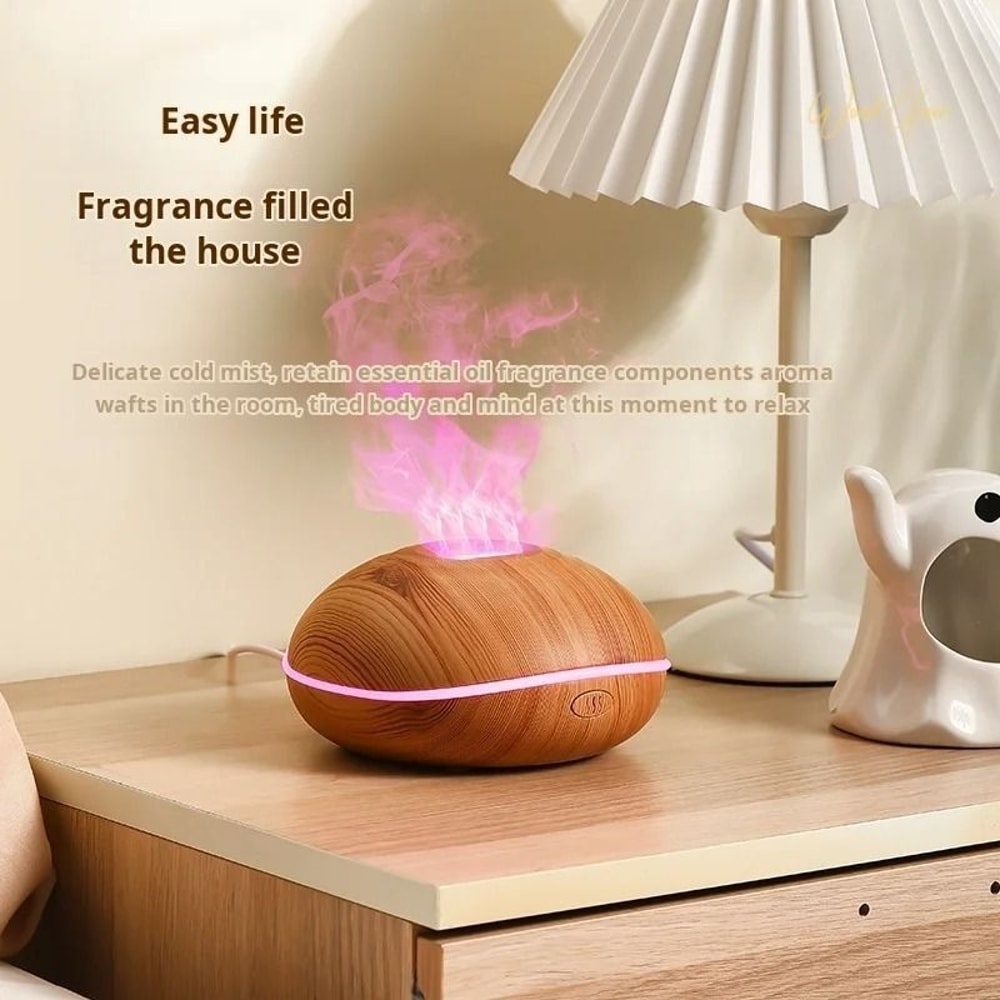 7Color Fire Flame Wood Grain Aroma Diffuser 3
