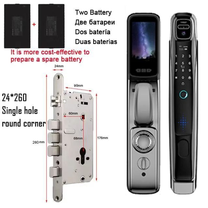 Face Recognition Smart Door Lock With Video Intercom 9