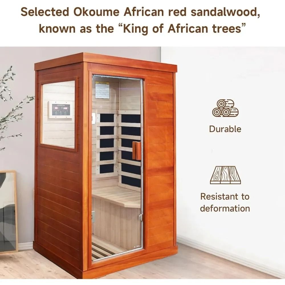Premium 1Person Far Infrared Wooden Indoor Sauna 1