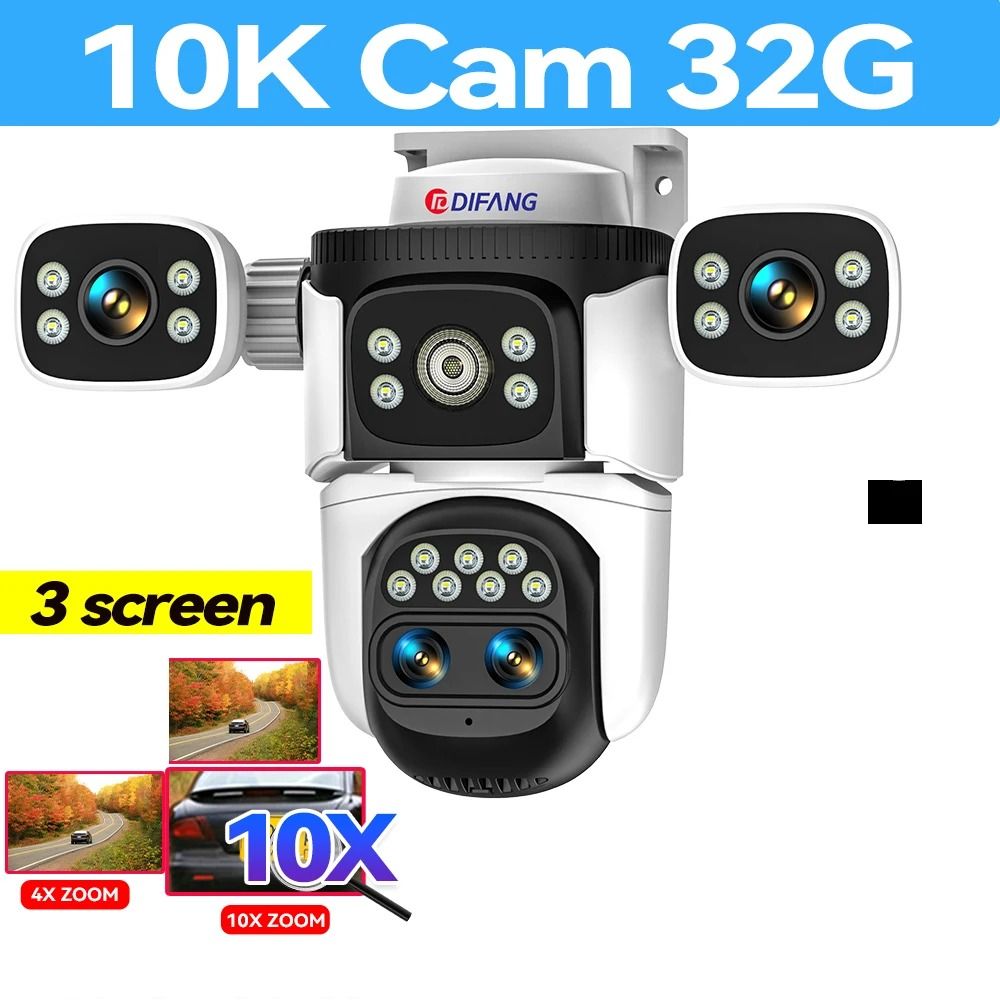 10K UHD WiFi6 ThreeScreen Outdoor Security Camera 7