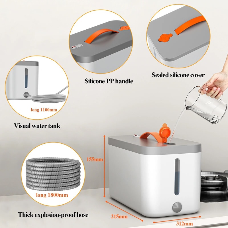 1500W Handheld HighPressure Steam Cleaner 4