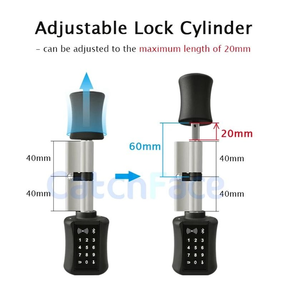Bluetooth Smart Cylinder Lock With Digital Keypad 2