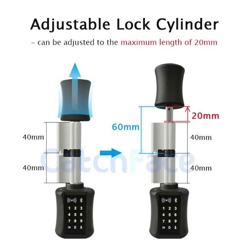 Bluetooth Smart Cylinder Lock With Digital Keypad 2