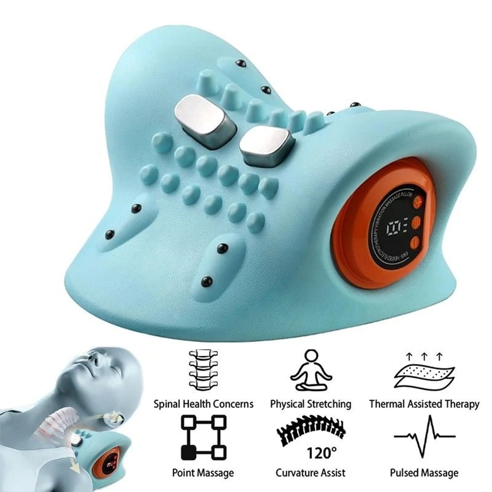 Electric Cervical Neck Stretcher And Pulse Massage Pillow 0