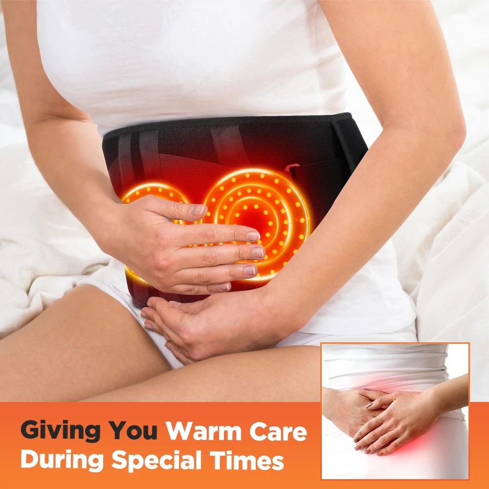Heating Vibration Lumbar Support Belt With Red Light Therapy 5