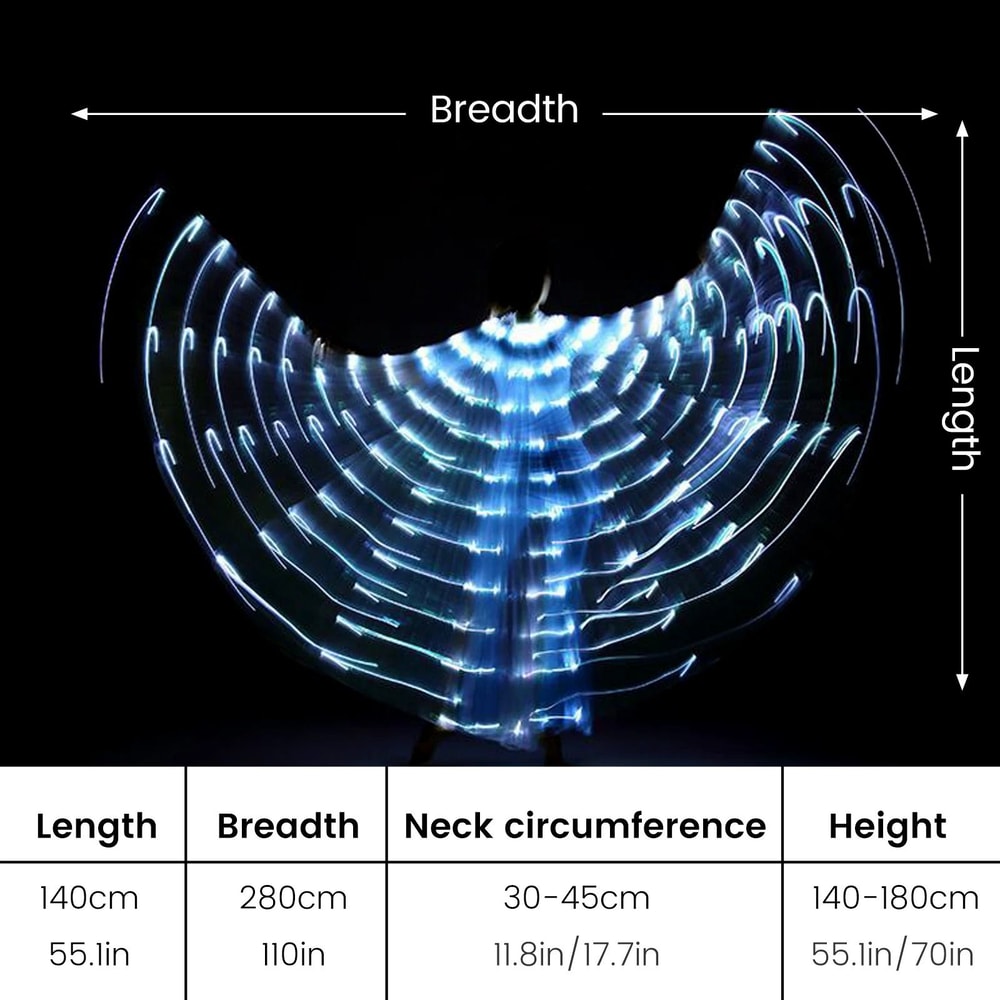 LED Light Up Isis Wings For Performance 4