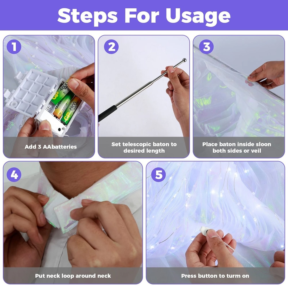 LED Light Up Isis Wings For Performance 6