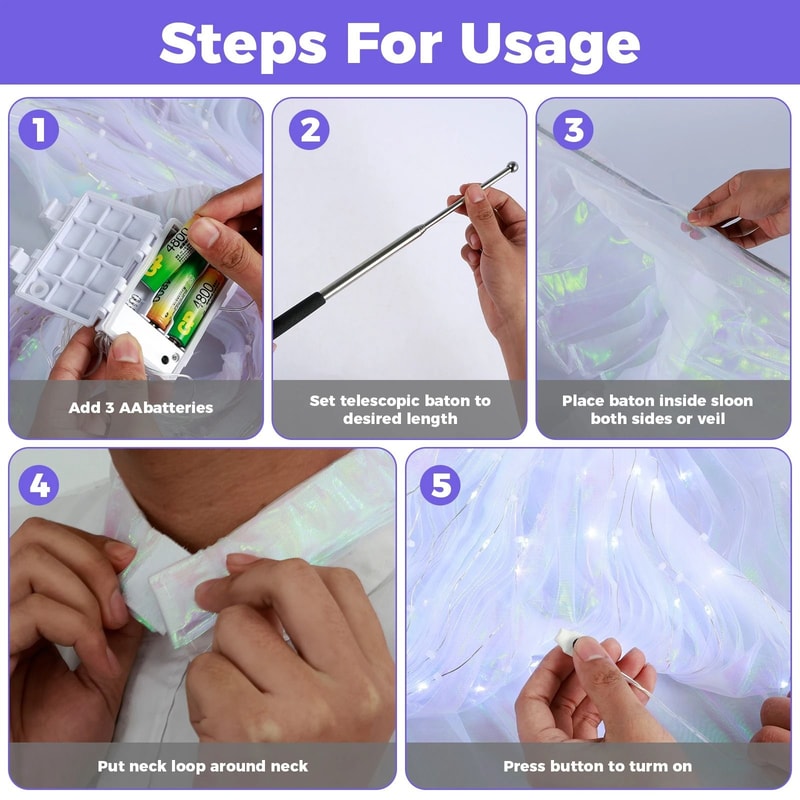 LED Light Up Isis Wings For Performance 6