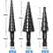 3Piece Nitride Black HSS Step Drill Bit Set 6