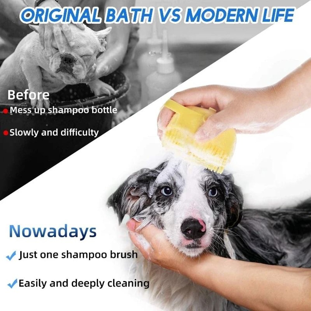 2in1 Pet Shampoo Dispenser And Massage Brush 3