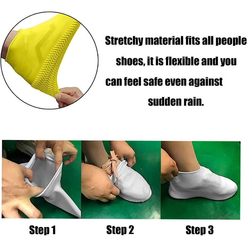 Reusable Waterproof Silicone Rain Shoe Covers 3